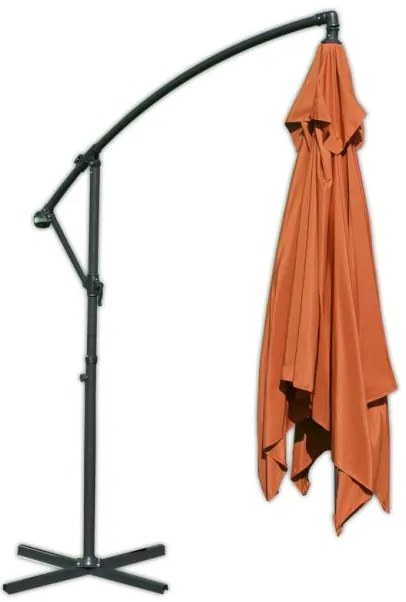 Umbrelă de grădină metalică 270 cm - teracotă