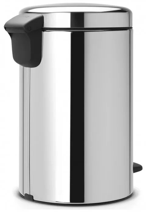 Cos de gunoi cu pedala Brabantia NewIcon 649025, 12 l, Inchidere lina, Baza antiderapanta, Inox