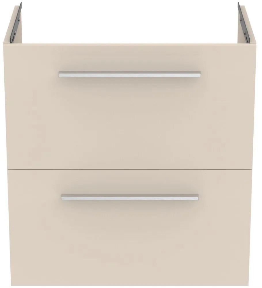 Dulap baza lavoar, 60x38x63 cm, 2 sertare, nisip mat Bej nisipiu
