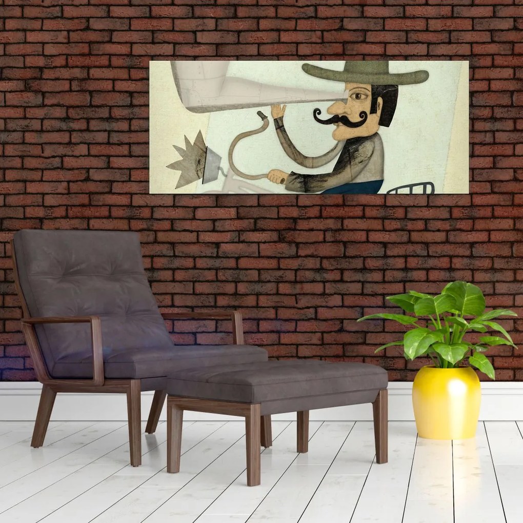 Tablou - Astronom pe bicicletă (120x50 cm)