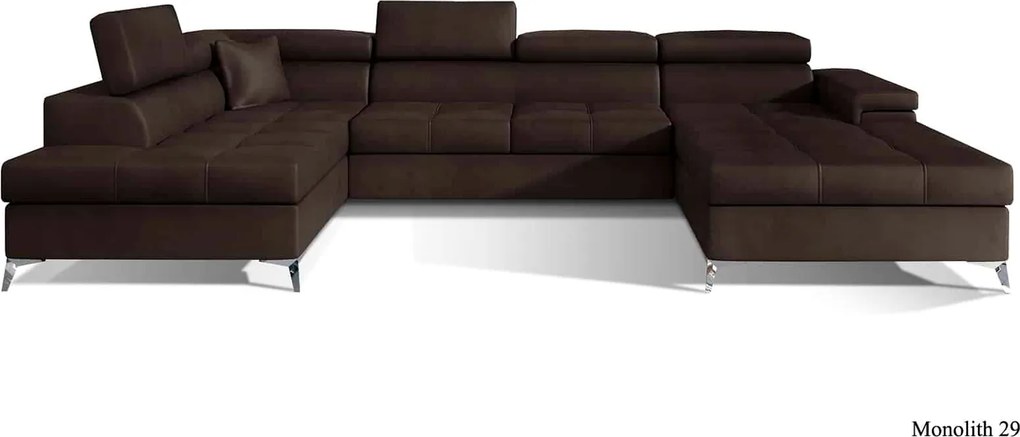 Colțar lemn masiv Formă U Extensibil Linde 345x202cm Personalizabil - Kronos 29, Dreapta