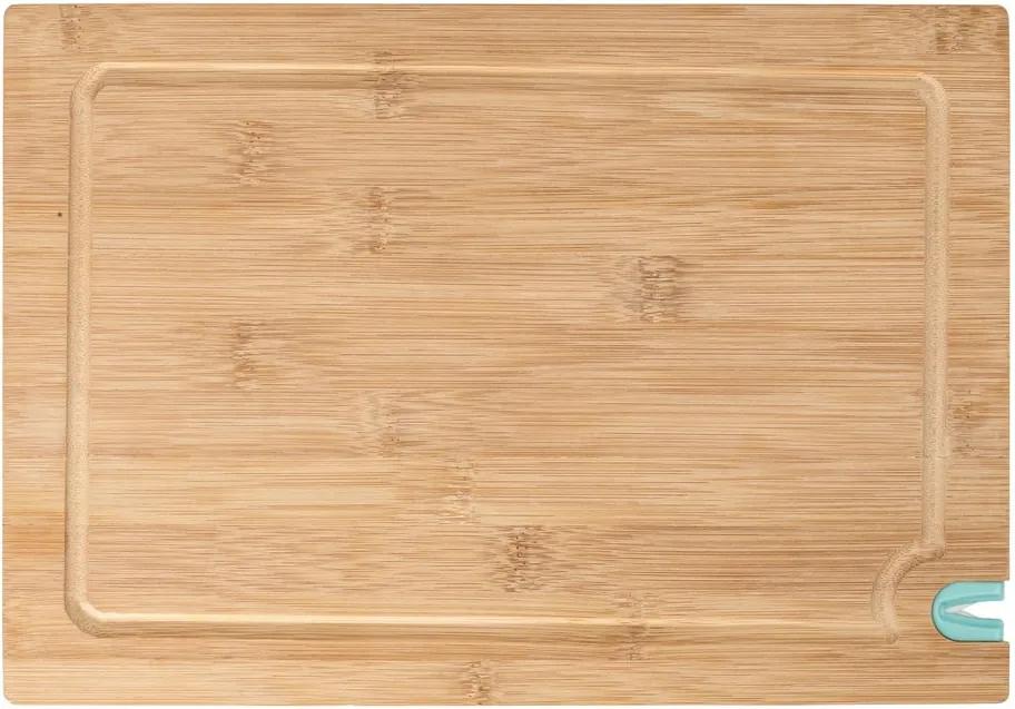 Tocător din lemn de bambus cu ascuțitor pentru cuțit , 33 x 23 cm.