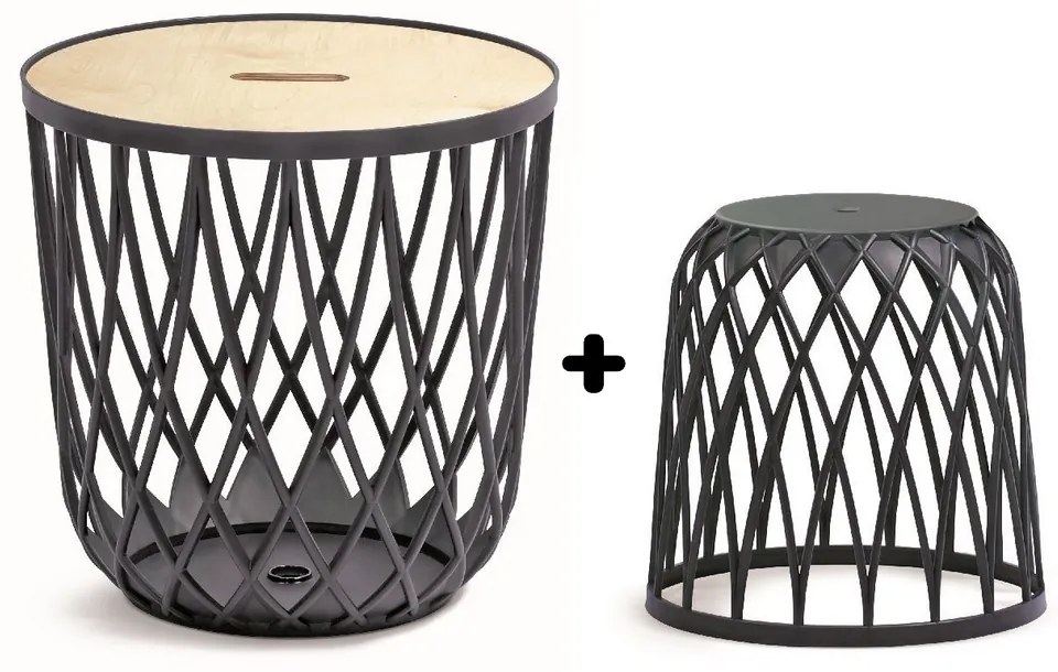 Set cosuri universale, 2 + 1, antracit