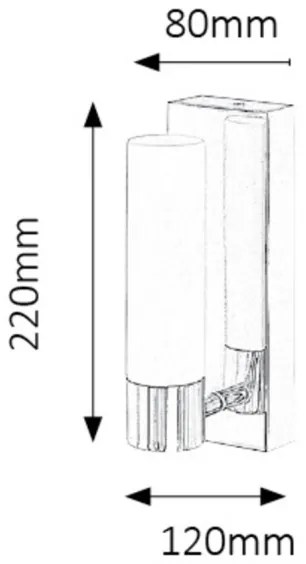 Rabalux 5749 - Aplica LED de perete pentru baie JIM, 5W, 230V, IP44