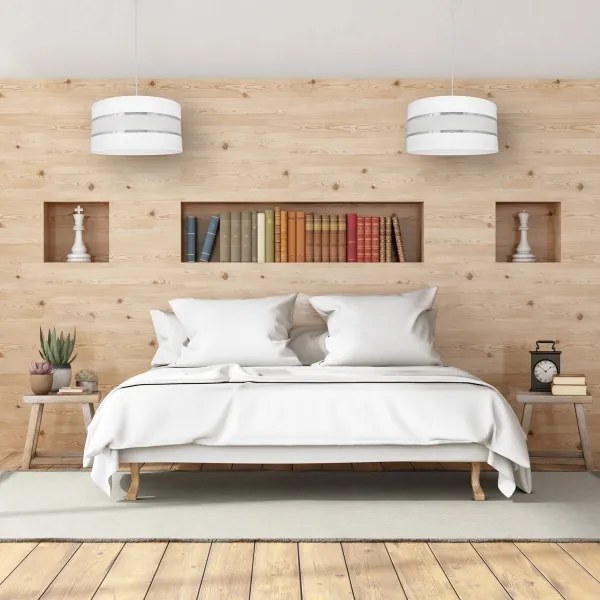 Lustră pe cablu HELEN 1xE27/15W/230V d. 40 cm albă