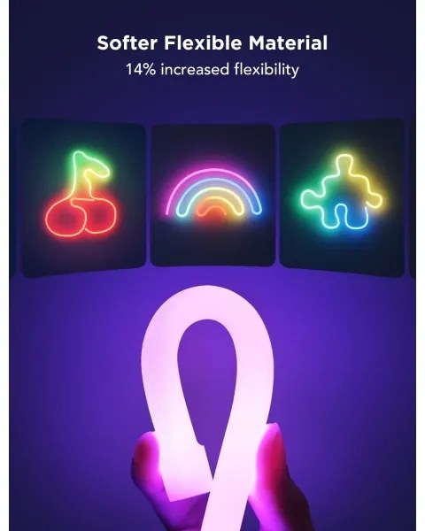 Bandă LED flexibilă Govee Neon 2 MATTER 3m RGBIC Wi-Fi