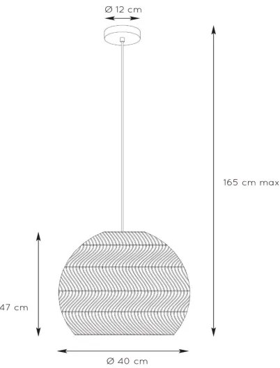 Lustră pe cablu MOLOKO 1xE27/40W/230V d. 40 cm Lucide 03437/40/44