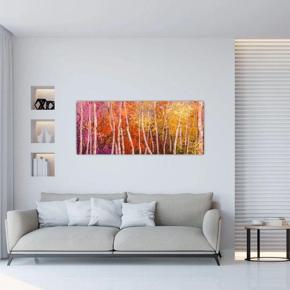 Tablou - Pădurea colorată (120x50 cm)