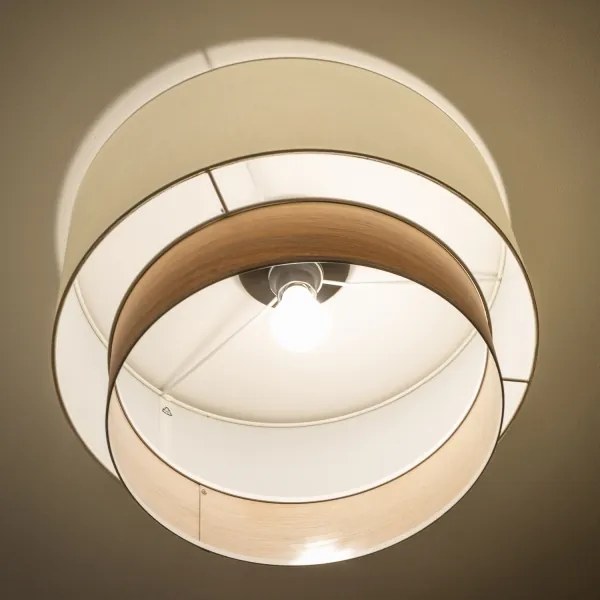 Brilagi - Plafonieră aplicată LED CERIA, 1xE27/40W/230V, Ø 50 cm, alb/bej