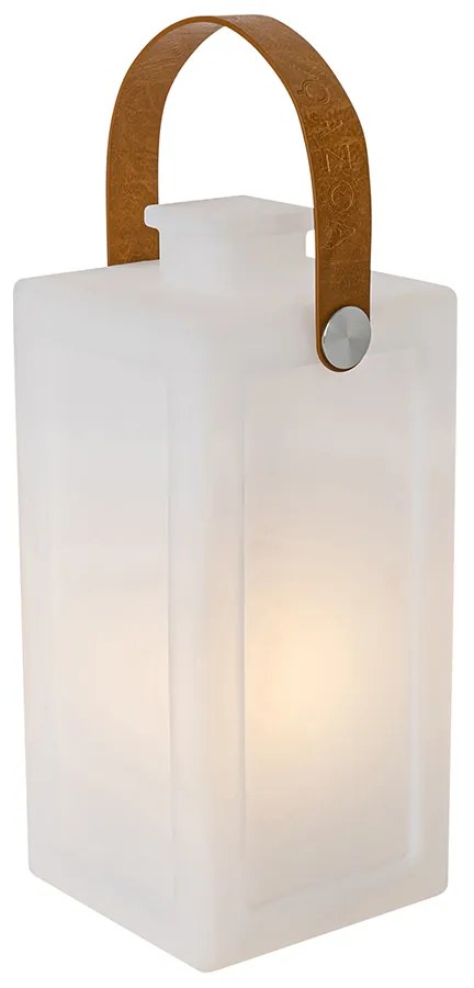 Lampă de masă modernă albă cu efect de flacără reîncărcabilă IP44 - Stard