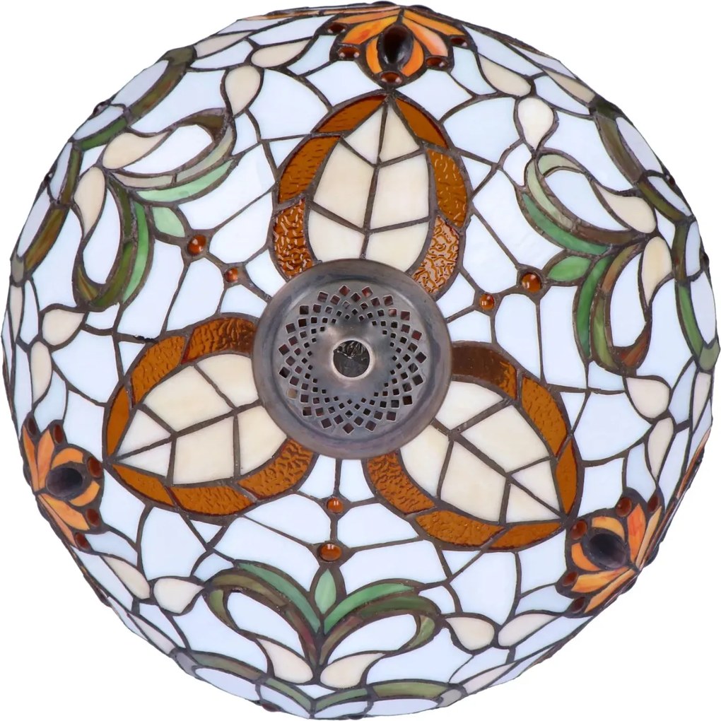 Lampa de masa Tiffany Geometry h 62 cm, abajur 40 cm