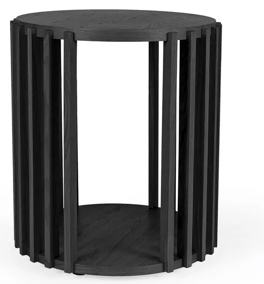 Măsuță auxiliară Woodman Drum, ø 53 cm, negru