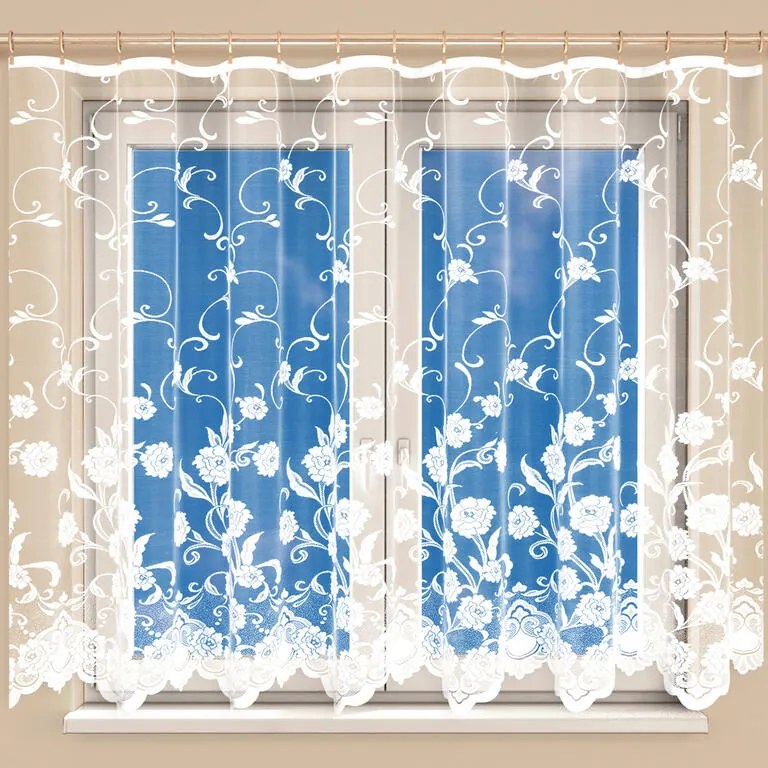 Perdea finisată din jacard DEBORA - set pentru balcon