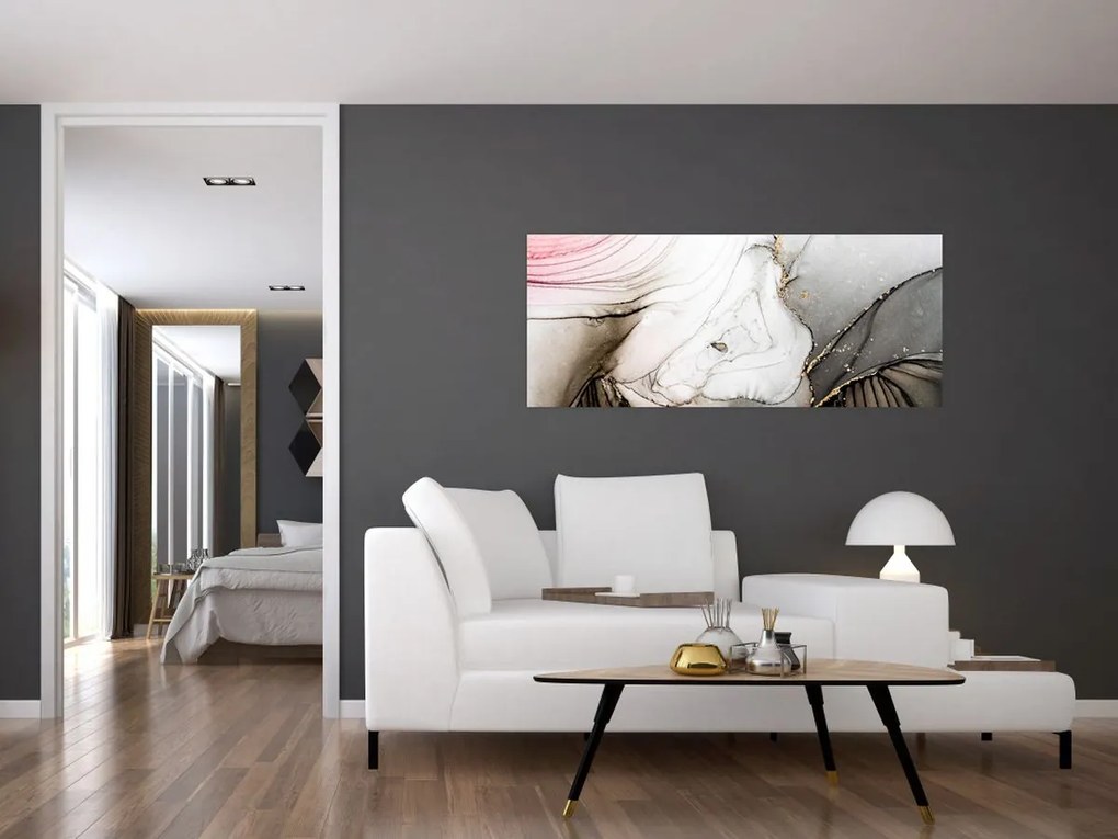 Tablou - Cerneală de marmură (120x50 cm)