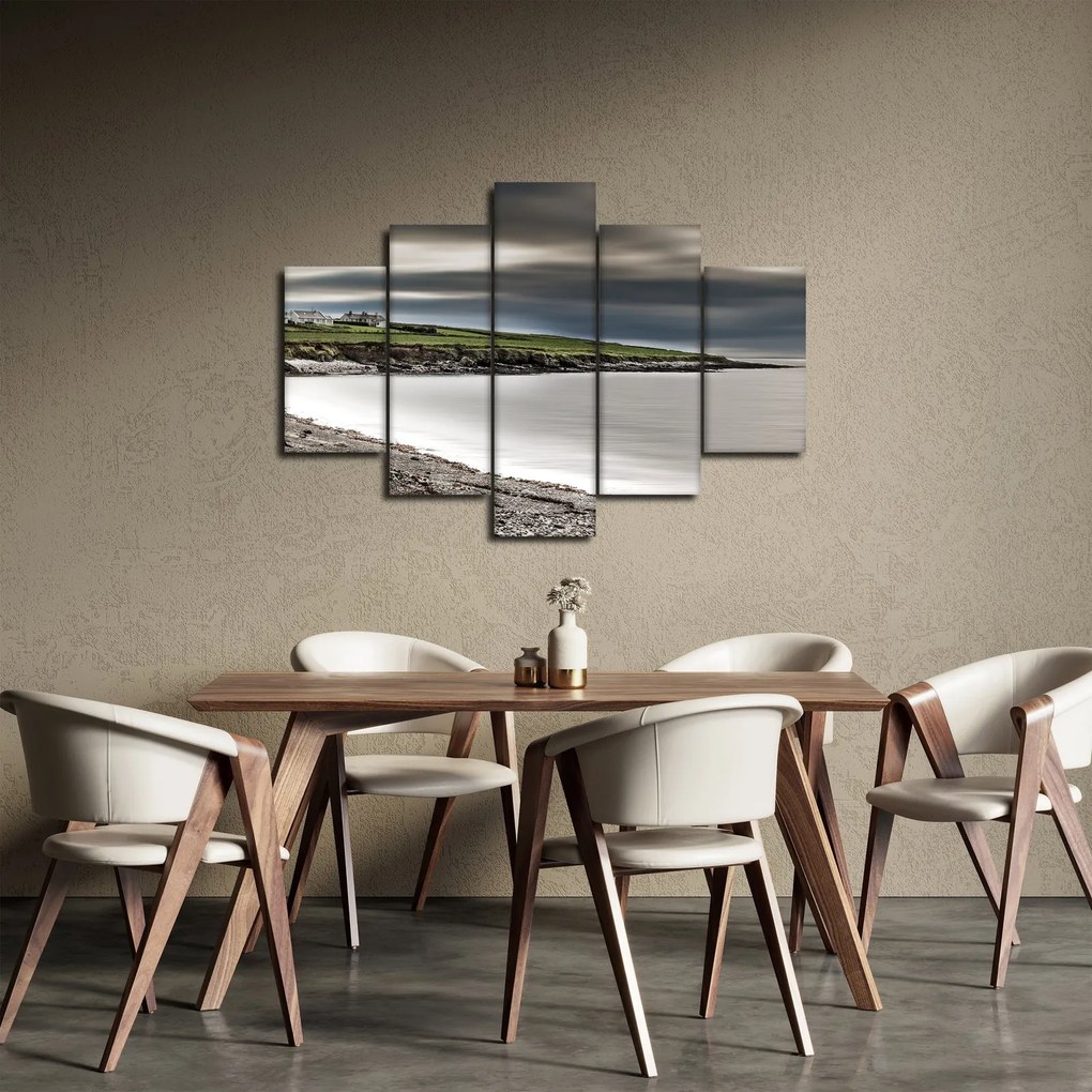 Tablou cu lac în amurg (150x105 cm)