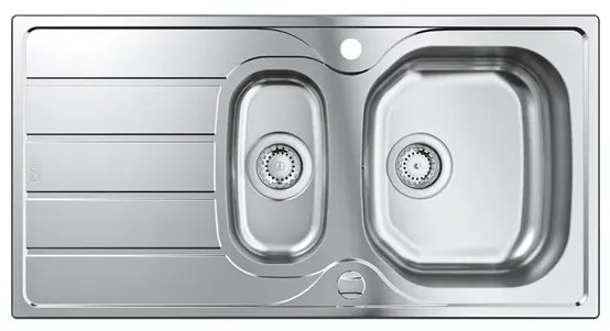 Chiuveta inox Grohe K200 96.5x50.1 cm 2 cuve cu picurator