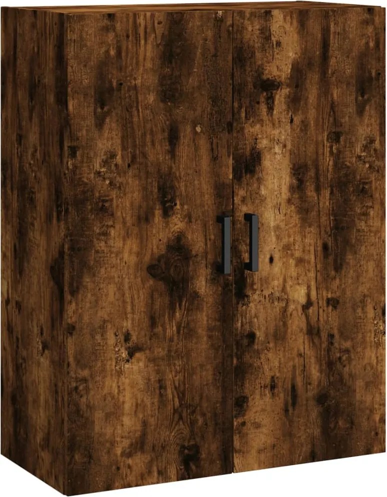 vidaXL Dulap montat pe perete, stejar fumuriu, 69,5x34x90 cm