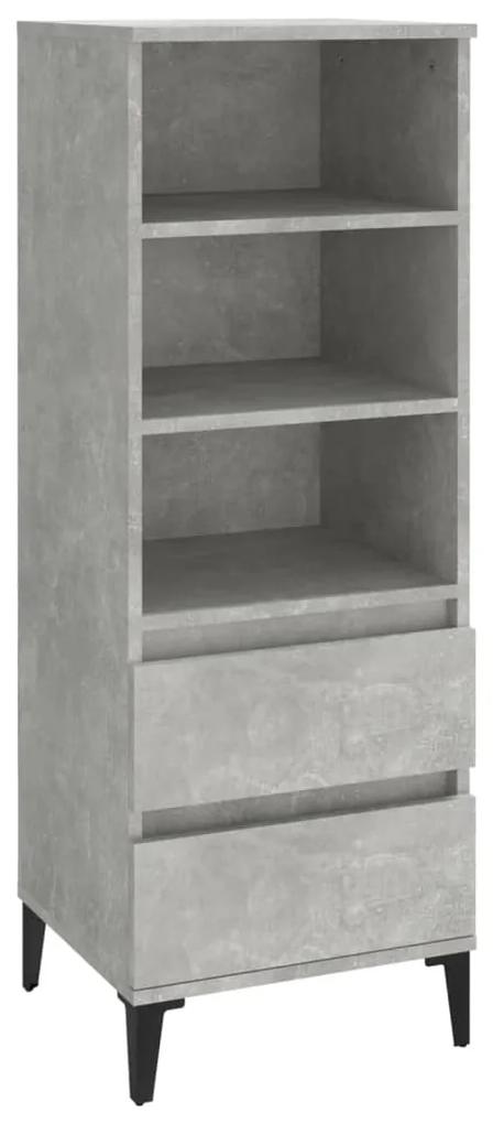 Dulap inalt, gri beton, 40x36x110 cm, lemn compozit 1, Gri beton