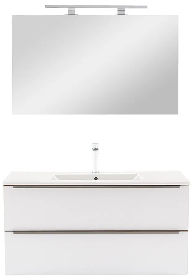 Mobilier complet de baie Vario Trim 100 stejar-alb