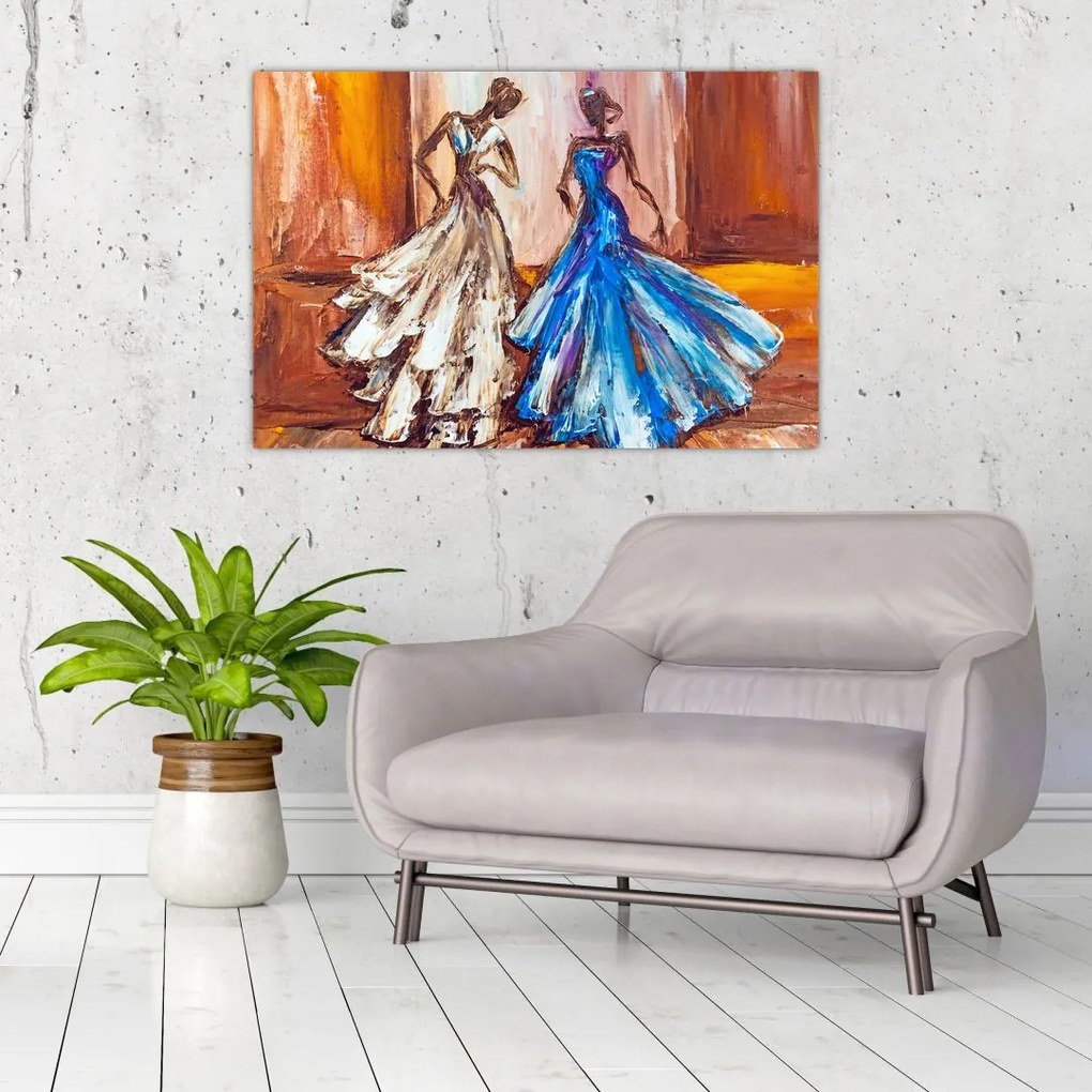Tablou - Dansatoare, pictură în ulei (90x60 cm)