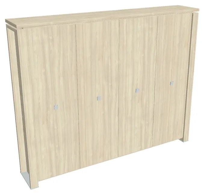 Dulap înalt pentru haine Verno+ 260 x 46 x 210 cm, salcâm