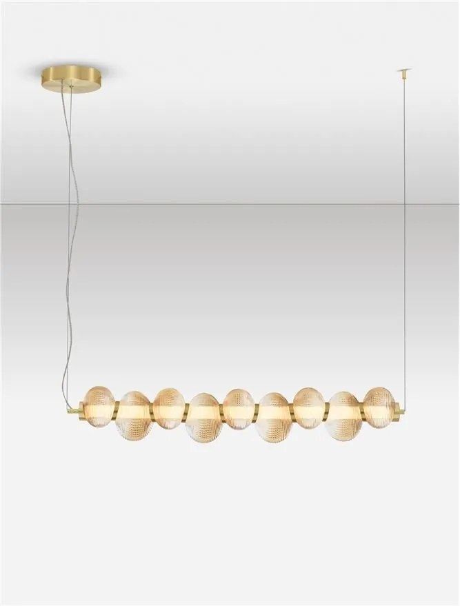 Lustra suspendata LED design modern Leda auriu