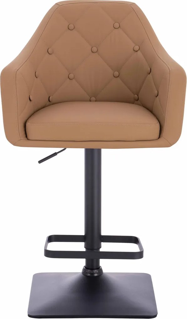 HR831KW Scaun Caramel Piele Ecologica Premium Soft cu Bază Neagră