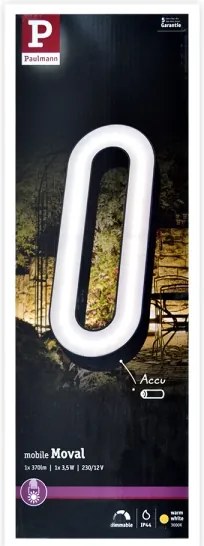 Paulmann 93933 - LED/6W IP44 Lampă portabilă dimmabilă de exterior MOVAL 230V