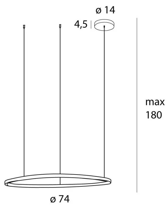 Lustra design inelar LED Cayenne 80cm