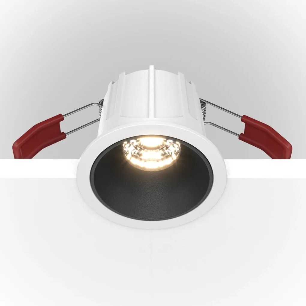 Spot LED incastrabil design tehnic Alpha alb, negru, 4000K