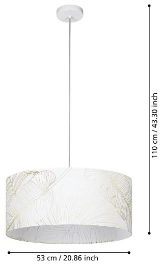 Lustră pe cablu Eglo 900635 BUCAMARANGA 1xE27/40W/230V