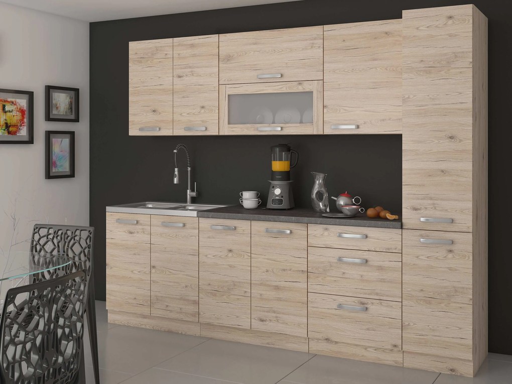Dulap superior de bucătărie, de colț Bergenia 58 x 58 GN 72 1F (stejar bordeaux). 1032884