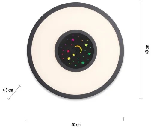 Leuchten Direkt 15572-18 - Lumină LED RGBW ASTRO dimabilă 17,5W/230V cu DO