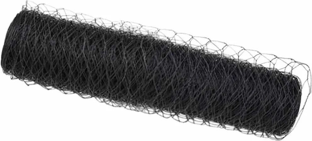 vidaXL Gard hexagonal Gri 0,8 x 100 m PVC