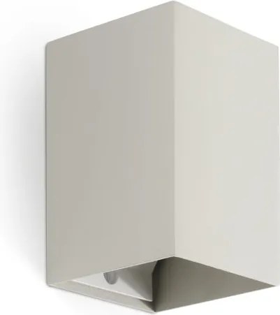 Aplica perete aluminiu gri, 1xGU10, LUNE square