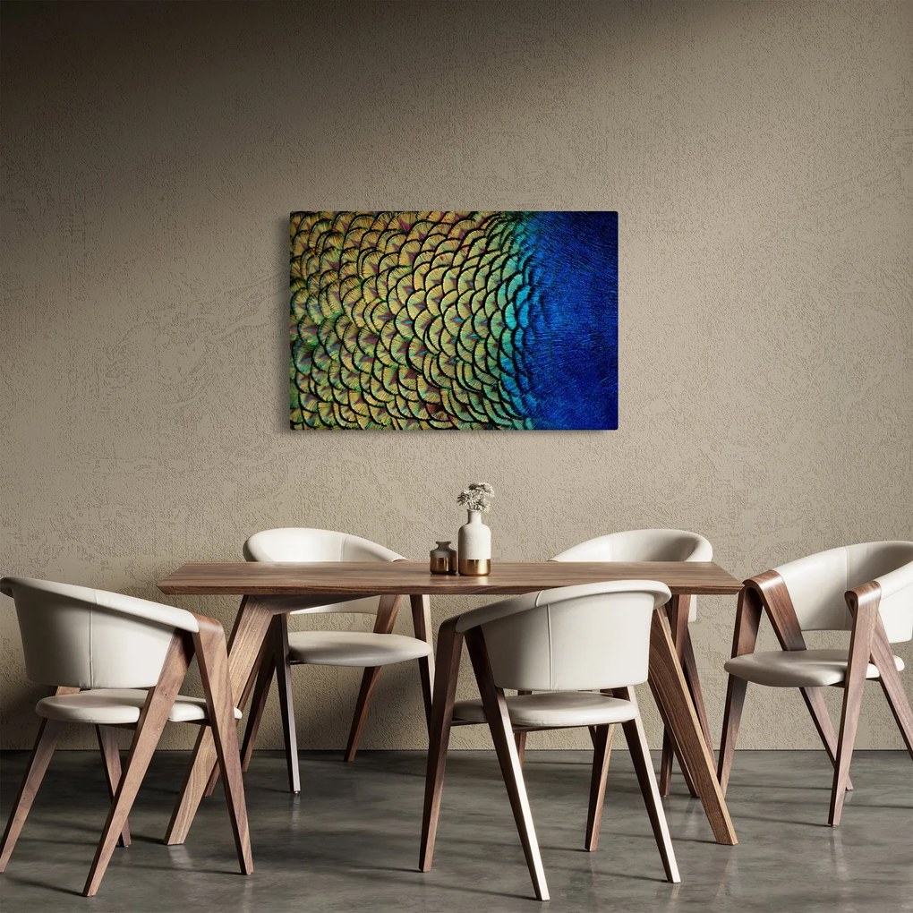 Tablou - Pene de păun (90x60 cm)
