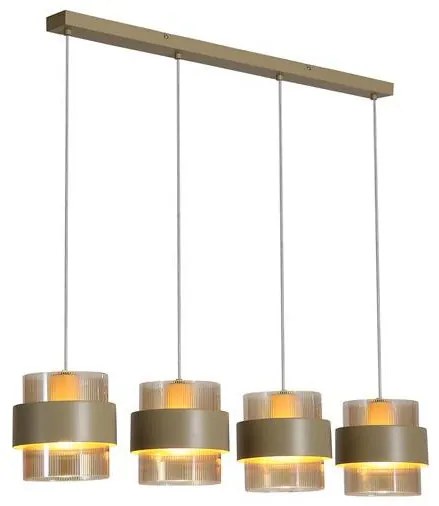 Lustra cu 4 pendule stil scandinav Royal chihlimbar