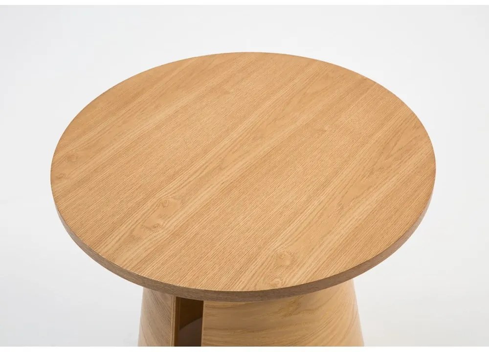 Măsuță auxiliară rotundă cu aspect de lemn de stejar ø 50 cm Cep – Teulat