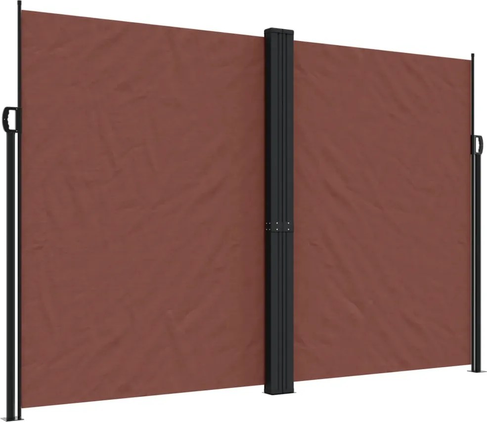 vidaXL Copertină laterală retractabilă, maro, 220x1000 cm