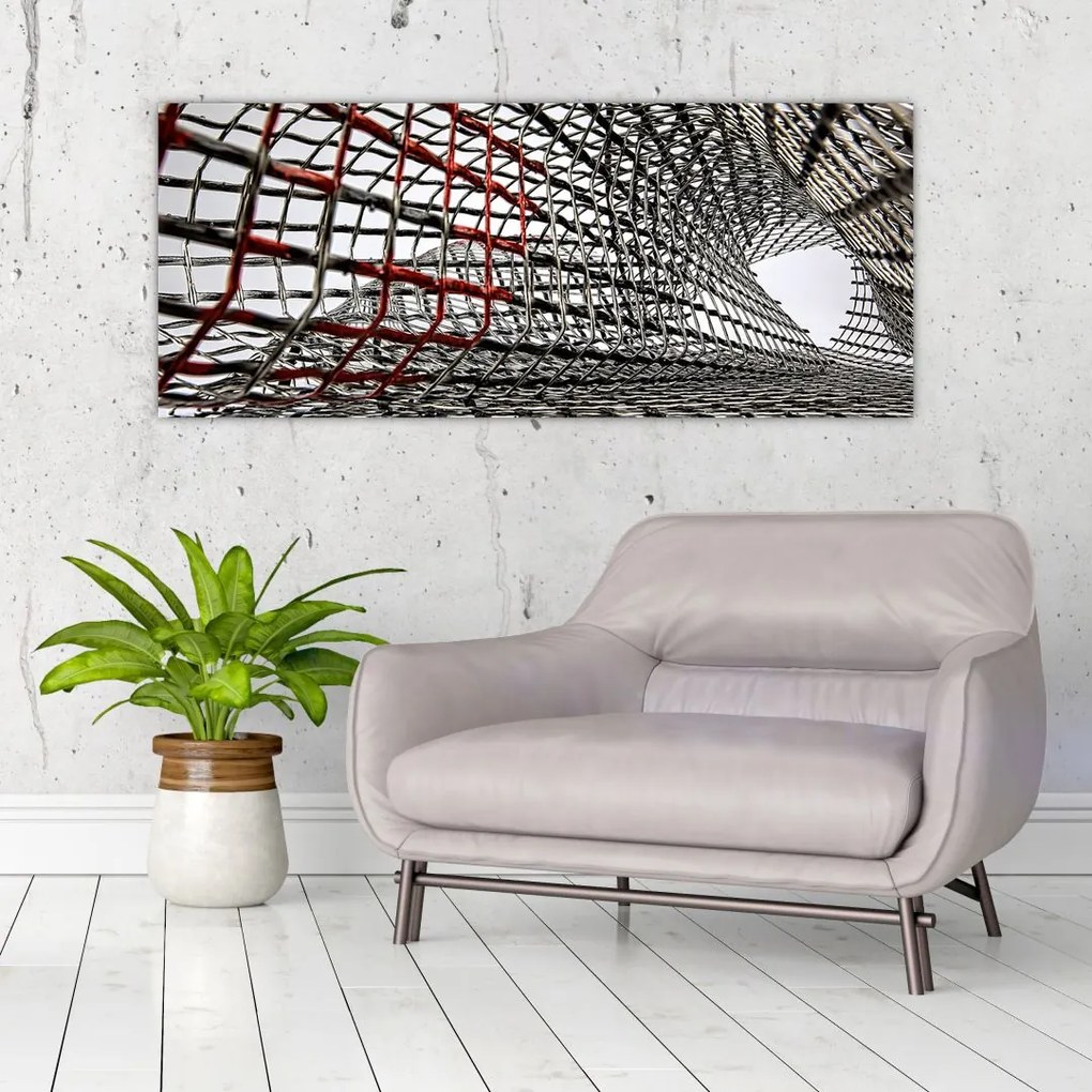 Tablou cu construcție din fier (120x50 cm)