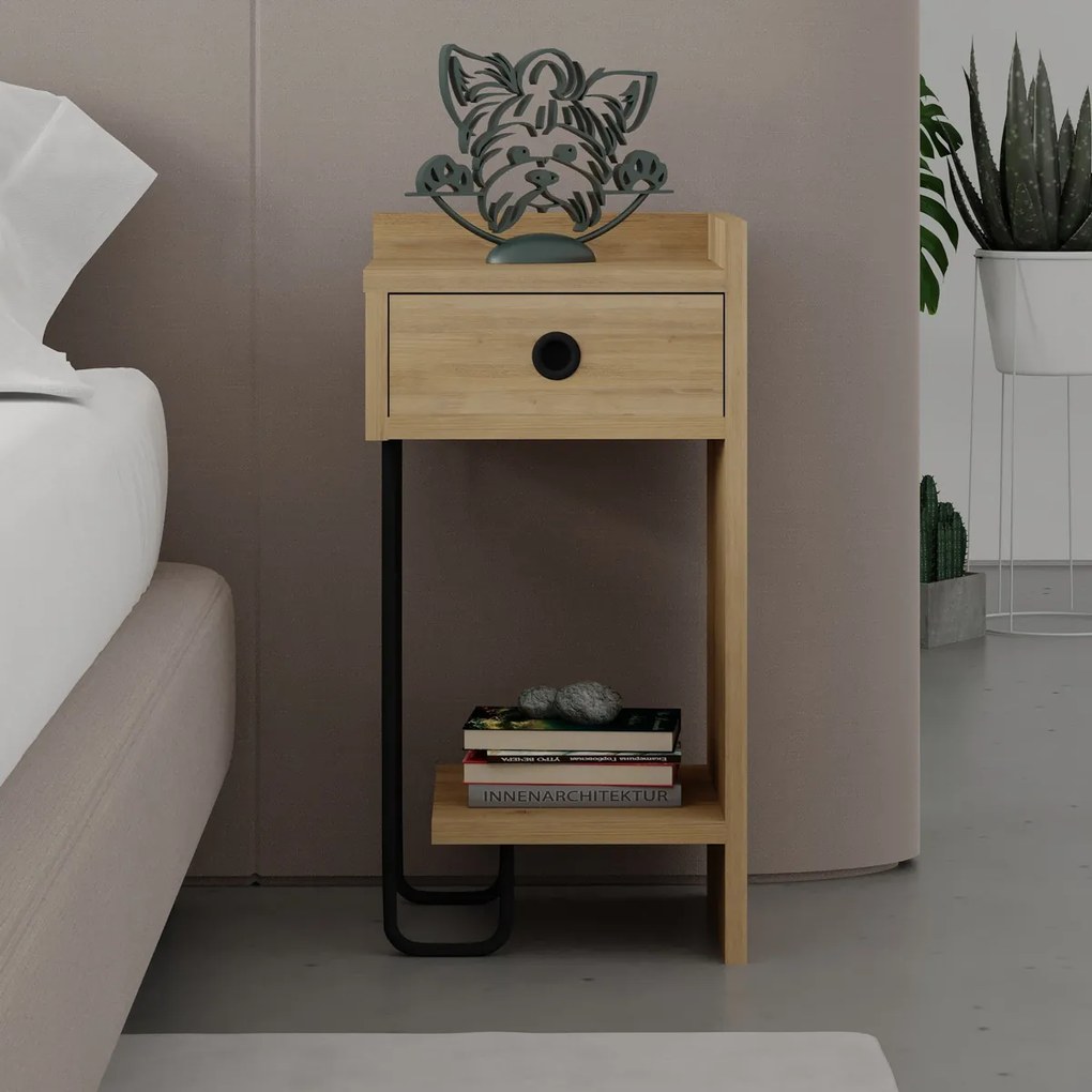 Măsuță de noptieră Sirius Right Oak