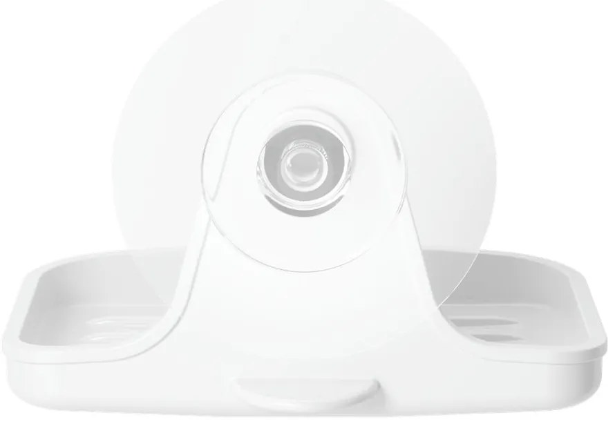 Săpunieră albă autoadezivă din plastic reciclat Flex – Umbra