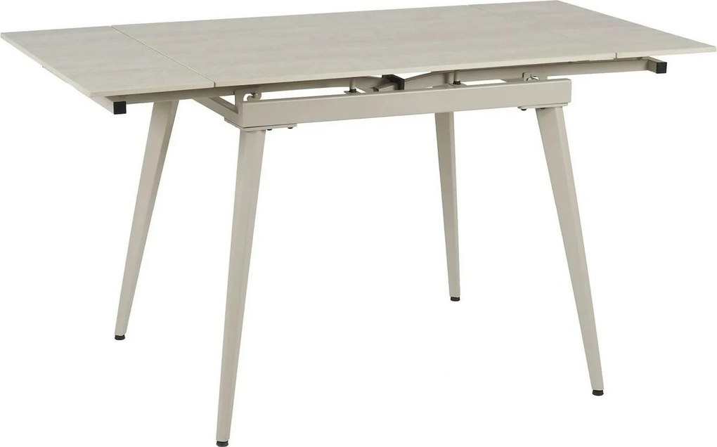 Masa extensibila REEF, grej cu efect de piatra travertin, ceramica/met