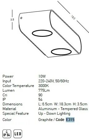 Aplica/Spot LED pentru iluminat exterior decorativ IP54 Scout