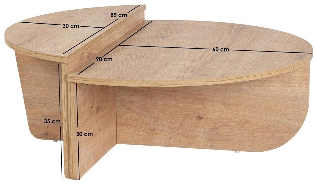 Măsuță de cafea Oronerro 1 (Stejar). 1106458