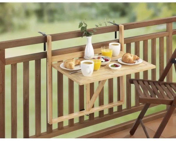 WENKO 69806800 - Masă WAIKIKI 64x65 cm alb/maro