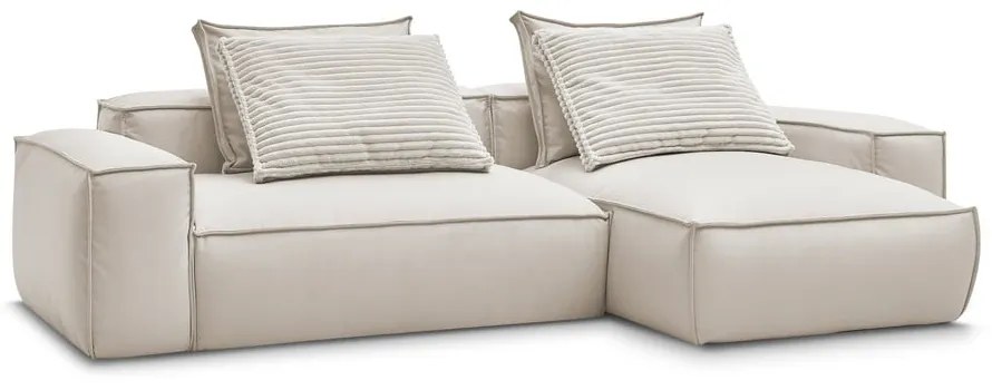 Colțar bej cu tapițerie din imitație de piele (cu colț variabil) Boheme – Bobochic Paris