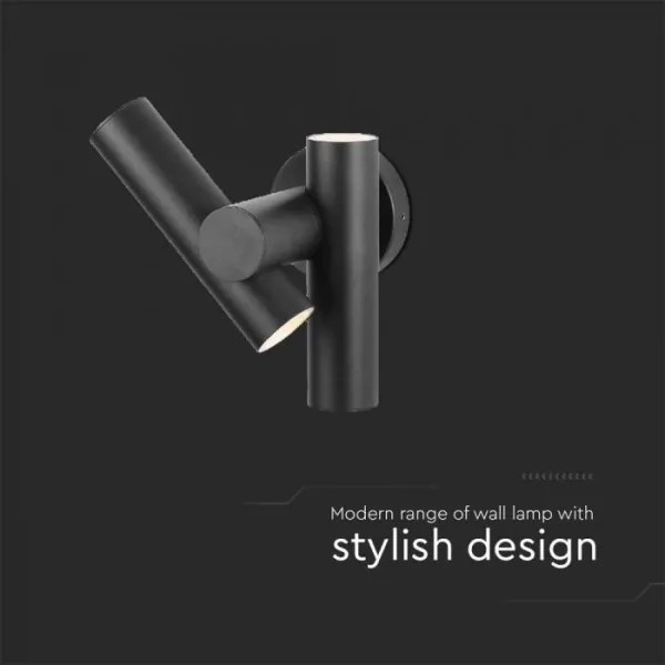 LED Aplica de perete exterior 2xLED/3W/230V 4000K IP44 negru