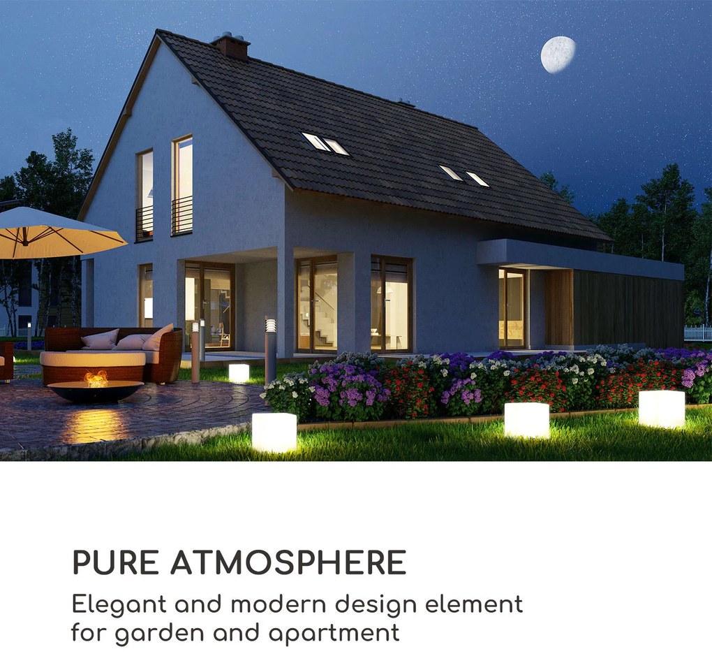 Shinecube XL, cub luminos, 40 x 40 x 40 cm, 16 culori LED, 4 moduri de lumină, alb