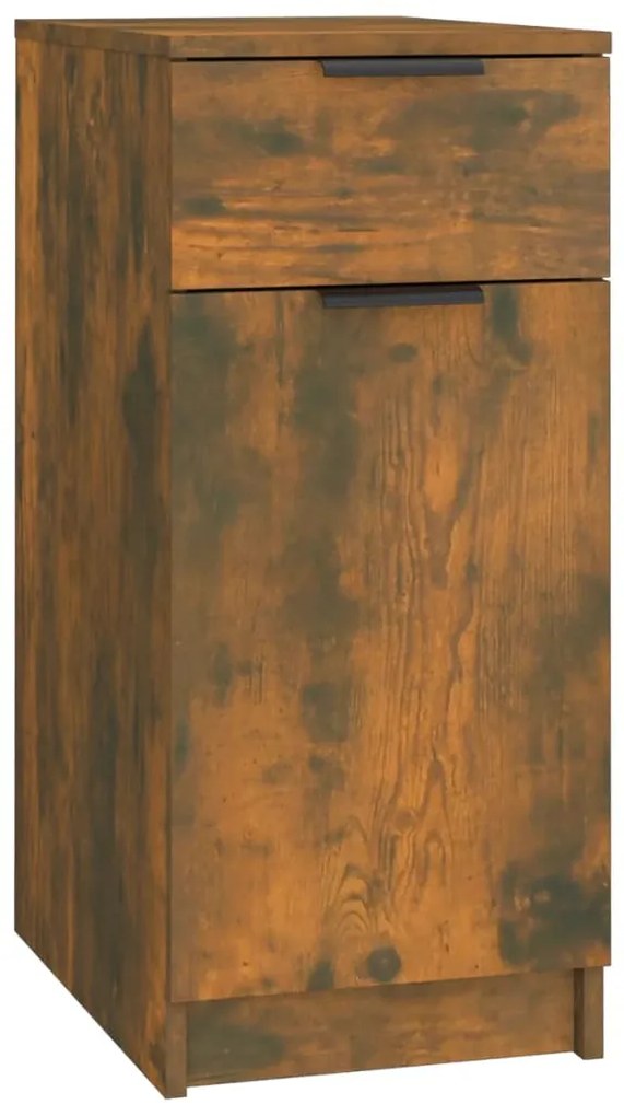 817129 vidaXL Dulap de birou, stejar fumuriu, 33,5x50x75 cm, lemn prelucrat
